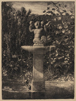 KG 2000 012
<br/>
Tuinbeeld van zeemeermin, in de tuin van de kunstenaar in Sloterdijk
<br/>
<em>Rueter, Georg (1875-1966)</em>